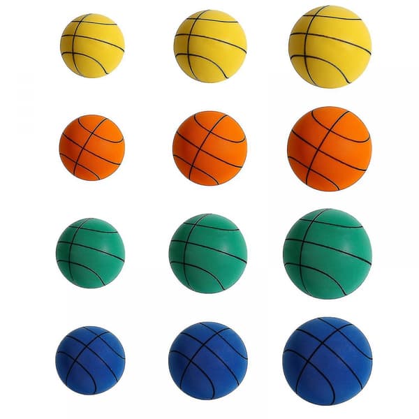 (Blå, 18 cm) Obelagd skumgummi tyst basketboll, tyst