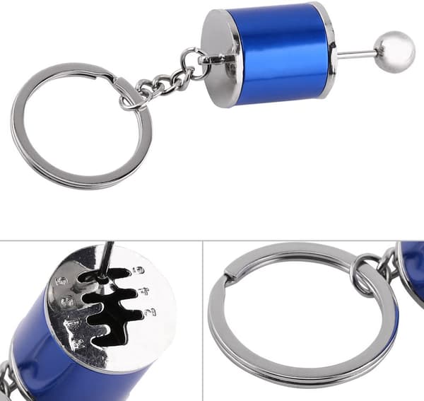 Metal Alloy Multicolor Gear Shift Pattern Bil Nøglering Nøglering A