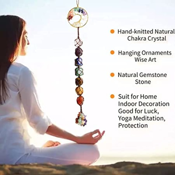 2 stk Livets tre Chakra steiner Helbredende krystaller Feng Shui Hangi