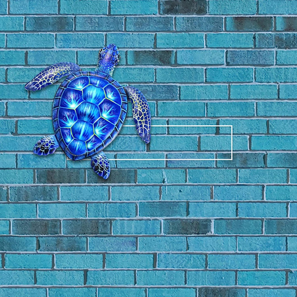 Metal skildpadde vægdekoration skildpadde vægkunst til hjem soveværelse stue