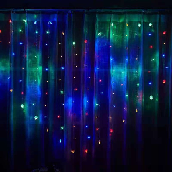 Mantianxing Birthday Lights LED Love Curtain Valot Romanttinen