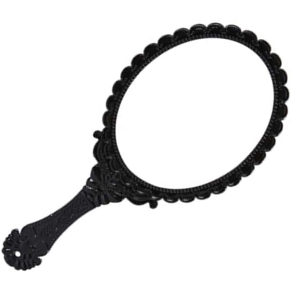Vintage hand spegel - Oval blommig smink spegel hand speglar - C