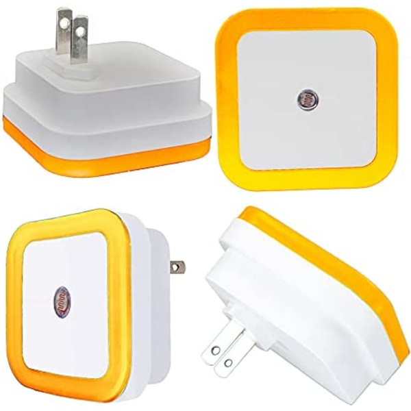 6-pak LED nattlys Plug-in nattlyslampe med smart lys