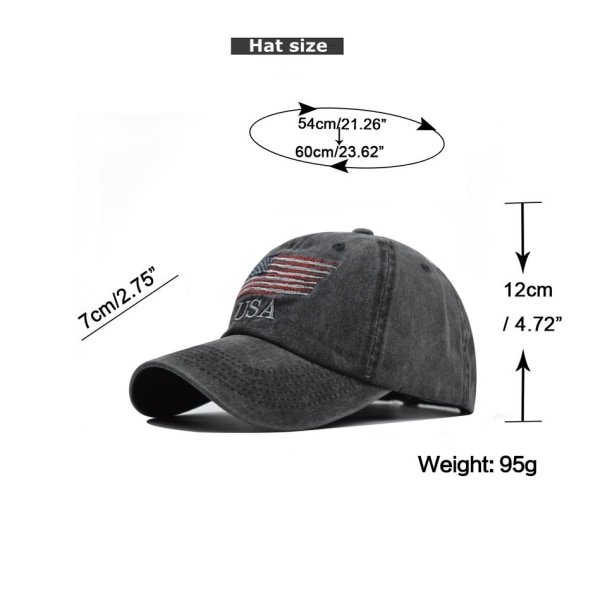 Amerikansk flagg Trucker Hat, Justerbar USA Flagg Bil Baseball Cap