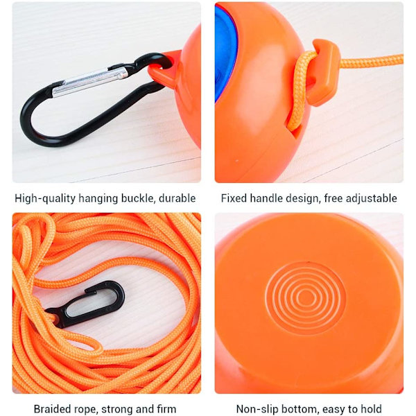 Retractable Clothesline, 8m Portable Camping Clothesline, Non-Sl