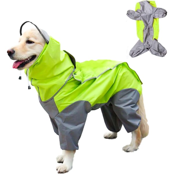 Hunde regnfrakke Hooded Dog Coat, letvægts regnjakke til kæledyr Dog Rai  5497 | Fyndiq