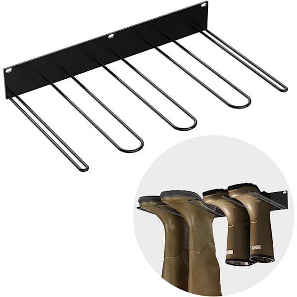 Väggmonterat stövlarställ, kraftigt stövlarställ, metallhängande arrangör