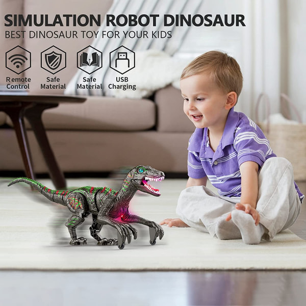Dinosaur Legetøj til børn 5-7 8-12, fjernbetjening Dinosaur drenge til