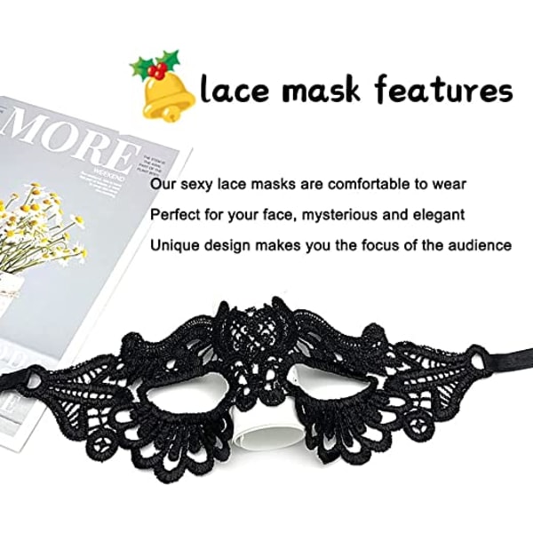 Lady of Luck Venetiansk Mask för Män Spetsmask Venetiansk Mascara Pr