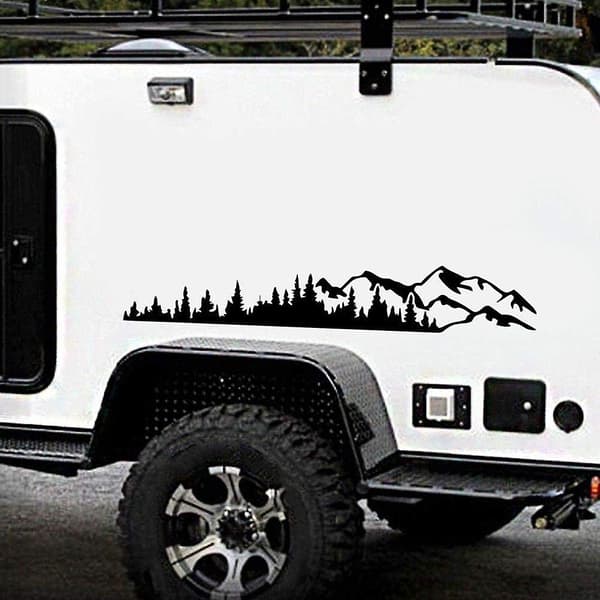 Motorhome Side Body Window Bumper Tree Decal Sticker til bil Rv T
