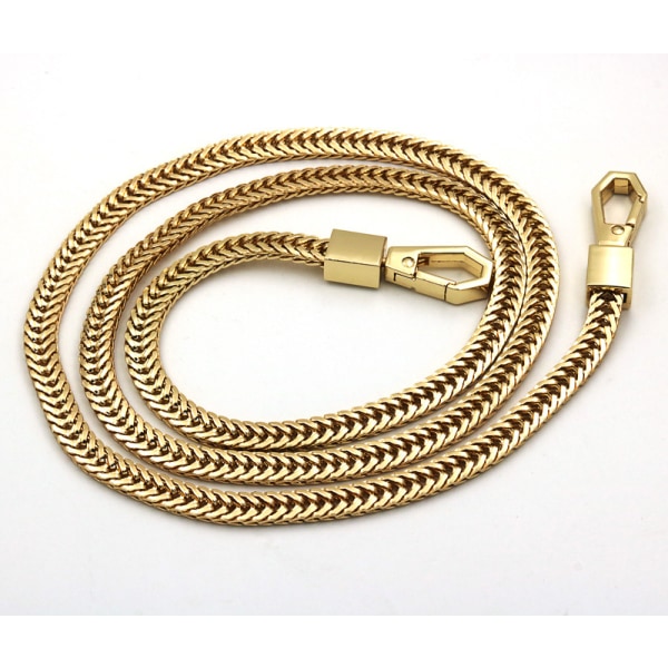 120cm Purse Chain Strap Skulder Gull Strap Kjede Erstatning wit