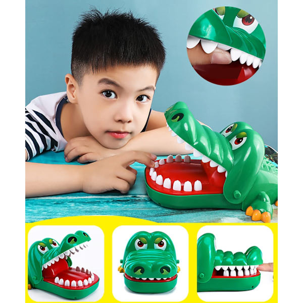 Senaste krokodil leksak klassisk mun tandläkare bita finger familj Ga