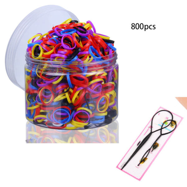 800PCS (color) Elastic Hair Bands, Hair Elastics, Small Hair Ban