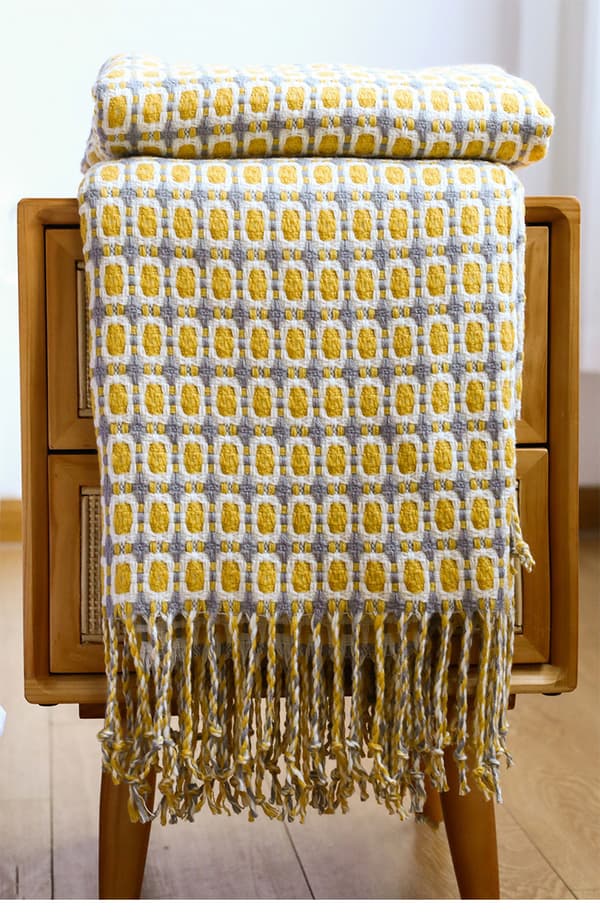 Neulepeitto Tassel Peittopeitteet Väri Houndstooth Bohemian