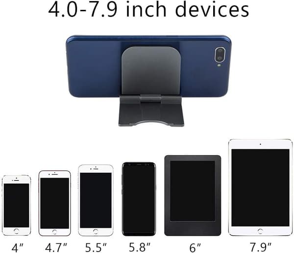 5-pak Universal Foldbar Mobiltelefonholder Stand til Tablets, Læsere, Mini iPad, Smartph
