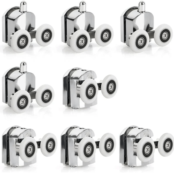 8 st zinklegering skjutdörr rullar, 25 mm diameter ersättning