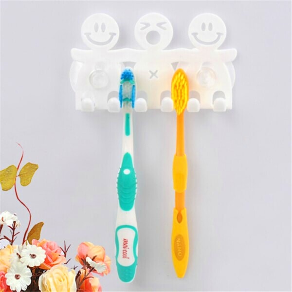 5 One Size sød tandbørsteholder med sugekop vægmontering 7f15 | Fyndiq