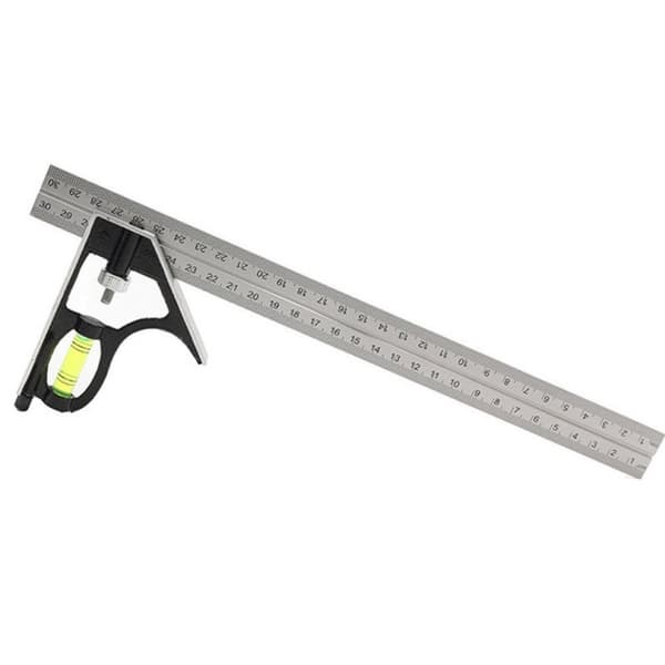 Kombination Vinkelmåler 300mm 12inch Rustfrit Stål