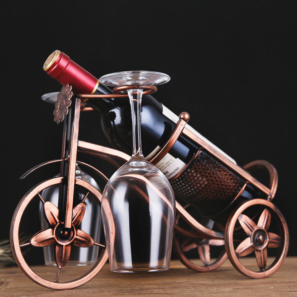 Vinflaskeholder, kreativ vinstativ for enkeltflaskesykkel Sh
