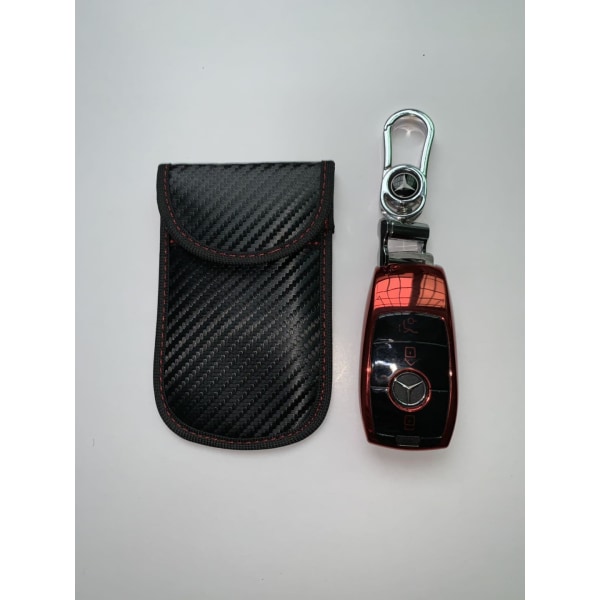 2-PACK Faraday-väska för bilnycklar, bilnyckelsignalblockerande väska F
