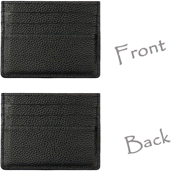 RFID-blockerande äkta läder unisex slim kreditkortsfodral