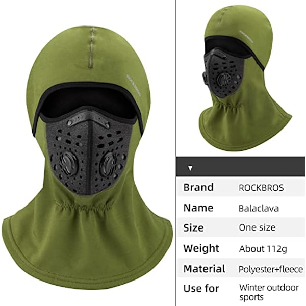 Skimaske balaclava vintermaske menn balaclava kaldt vær varm m