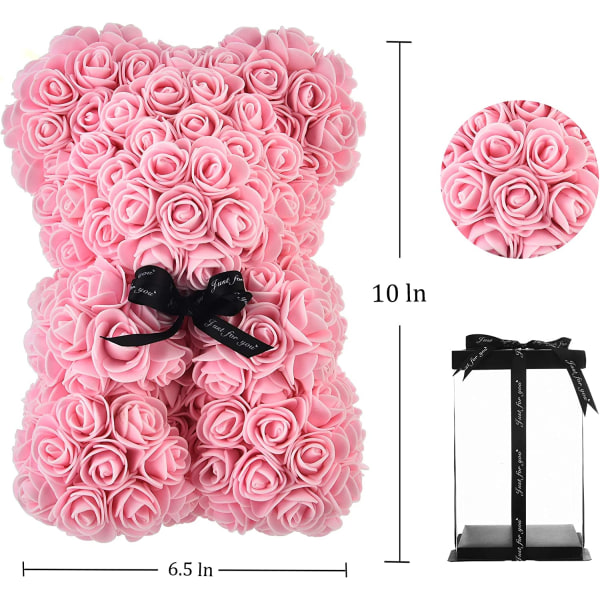 Rose Teddy Bear, Flower Bear Cub, Forever Rose Everlasting F