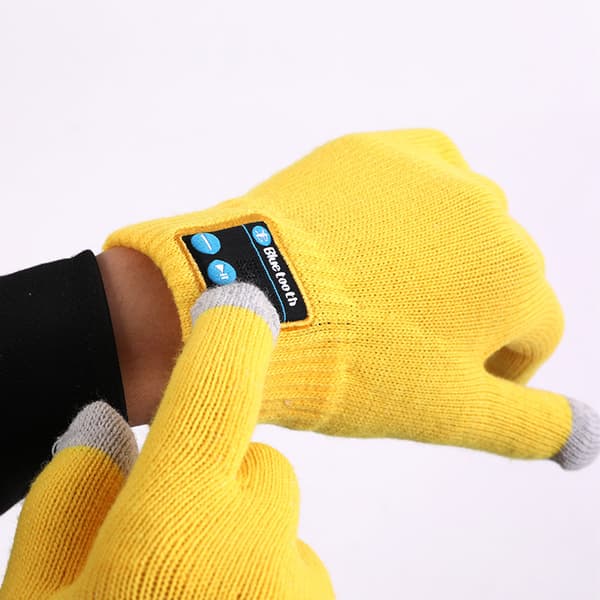 Gula, Bluetooth-utrustade trådlösa smartphone-aktiverade handskar, Easy Connect smartphone-teknik
