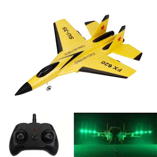 Gul Su 35 FX620 Fjärrkontroll Flygplan Kontrollenhet Su-35 Jaktplansmodell Flygplan Barn