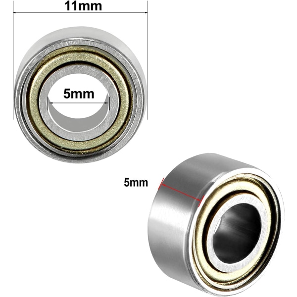 685ZZ Metal Groove Ball Bearing 5 X 11x 5mm Deep Groove Skateboa