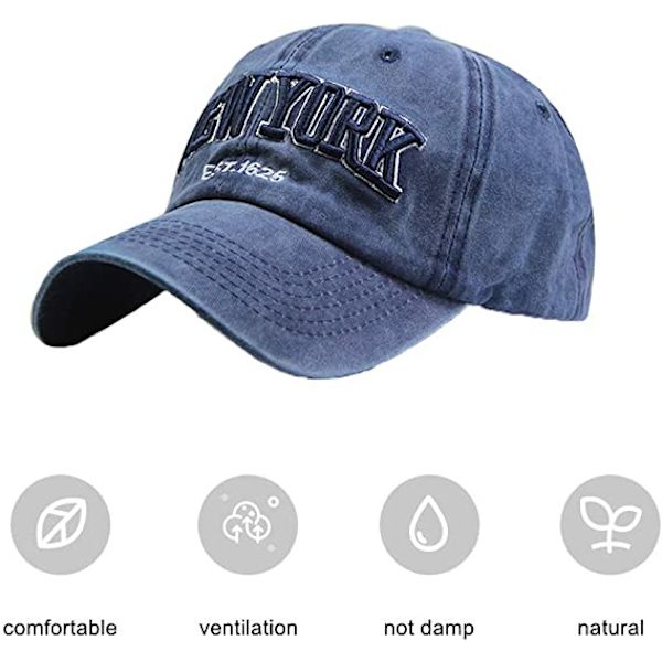 Tibetansk Cyan- Baseball Cap Unisex Justerbar Visor Cap Anti-UV S