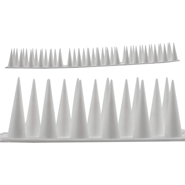 Fuglespikes, 12 stk. Anti-duespisser 4 meter 3 rader plast An