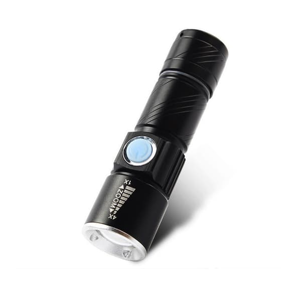 2 kpl monitoiminen led mini USB ladattava taskulamppu ulko