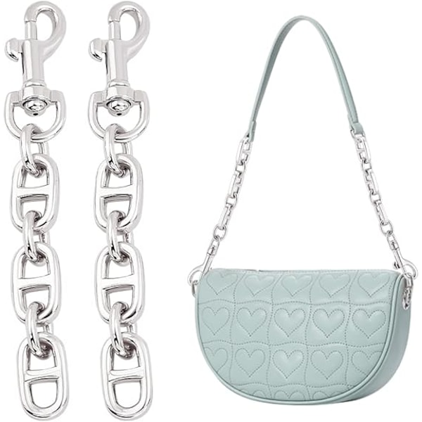 Liten Väskförlängningskedja Legering Plånbok Kedjerem 12cm Crossbody Axelväska Rem Förlängningskedjor med Vridbar Öglebult