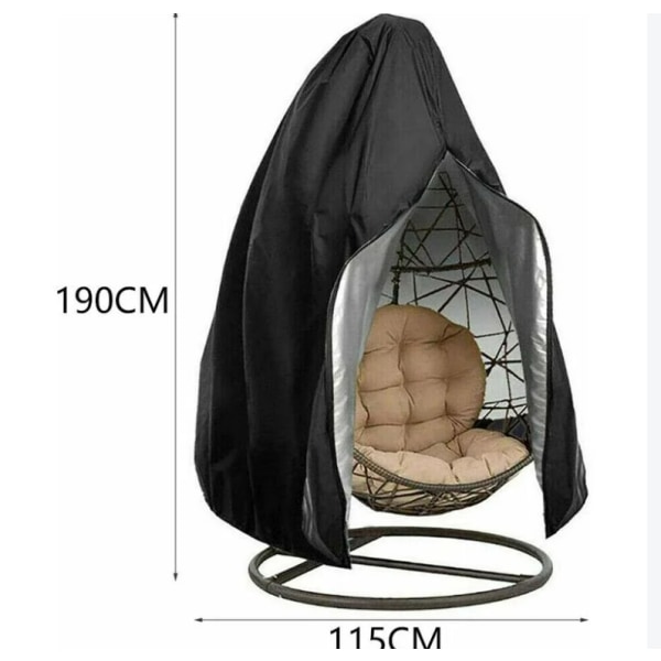 (210D, 115 * 190 cm) Munan muotoinen riippuva tuolin cover, vedenpitävä, vesitiivis
