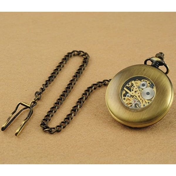 1 st Handvindande mekanisk watch för män Vintage Steampu