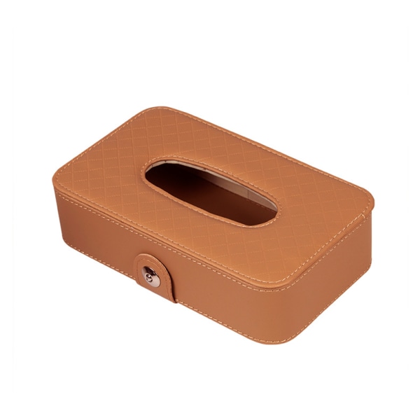 Car Tissue Box Handrail Box Leather Car Cardboard Brown