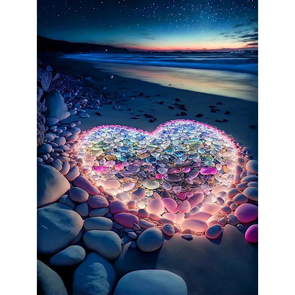 30x40cm, Stone Love 5d timanttimaalattu strassi-kirjontakanvas