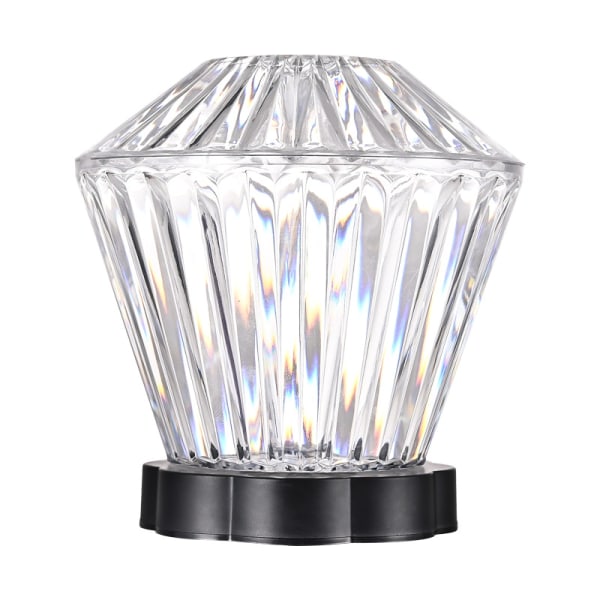 Akryl krystall LED-bordlampe diamantlampe hageterrasse C