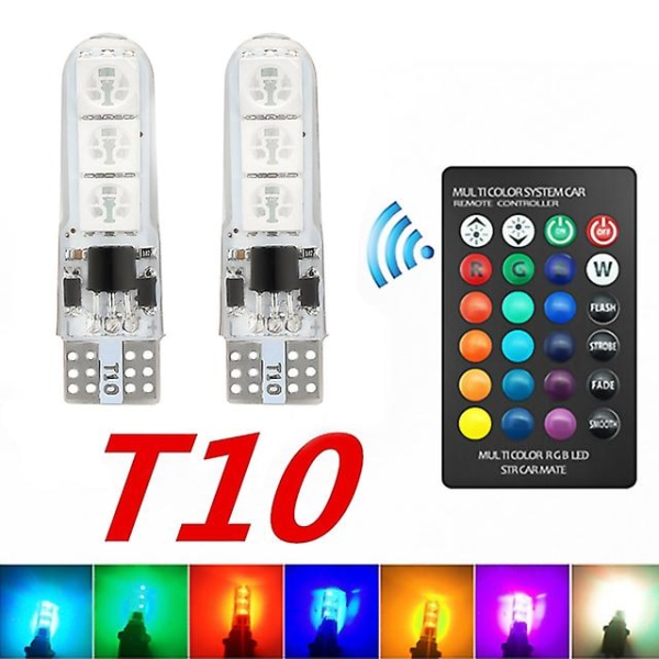 T10 Led 194 168 W5w 5050 Smd Rgb Car Dome Reading Light Auto