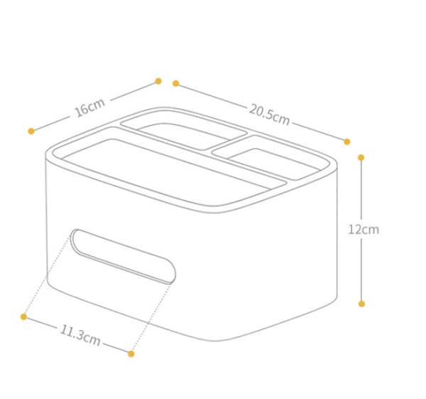 Serviettboks, PVC-serviettboks, Multifunksjonsboks, Penneholder, Remo