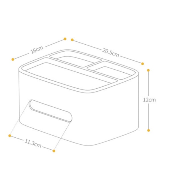 Serviettboks, PVC-serviettboks, multifunksjonsboks, pennholder, fjern