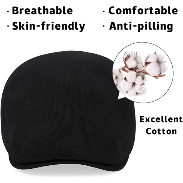 Basker keps män justerbar platt vintage Lvy hatt