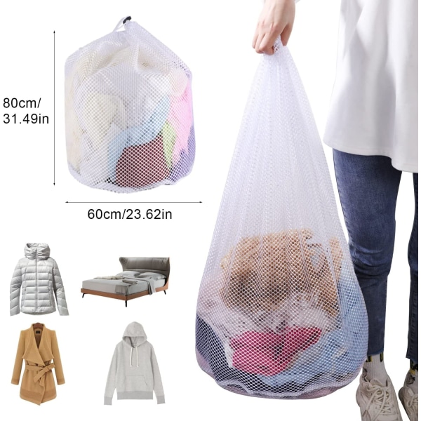 Vaskeri Nett, Vaskeriposer med Snøring Gjenbrukbar Mesh Vaskeri