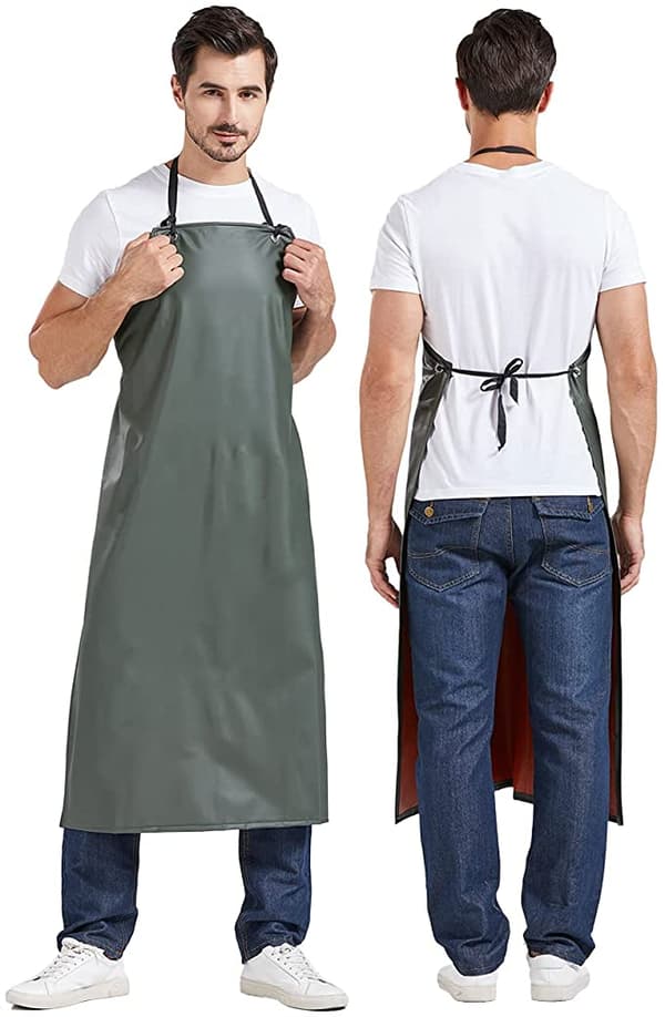 Tynn arbeidsforkle PVC Lett Vanntett Unisex Slaktehus