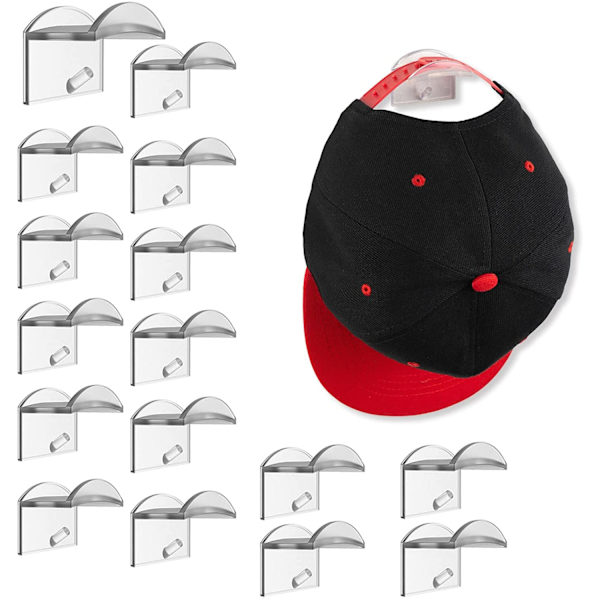 Klistremerke Hat Hooks for Wall, 16 Pack Hat Hanger Organizer for Ba