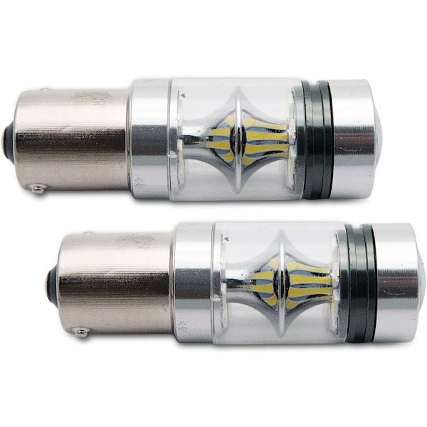 Auton jarruvalot, 2 kpl 12V 100W LED peruutus-/vilkkuvalot, Xenon-valkoiset valot