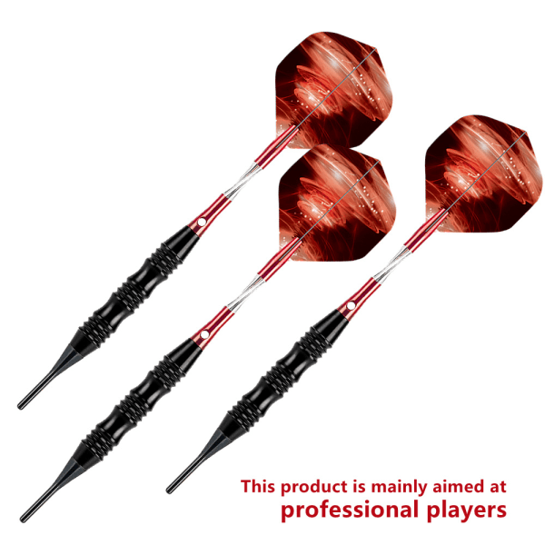 3 Pcs Plastic Tip Darts for 18 Gram Electronic Dartboard (Red), 3