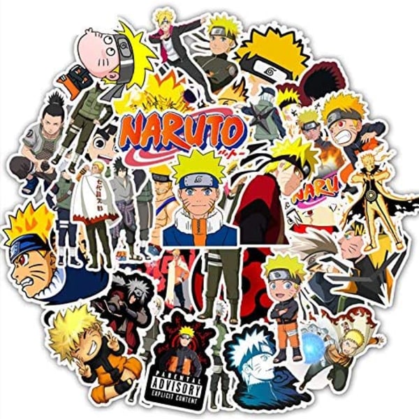 100 stk Naruto bærbare klistremerker Anime vanntette klistremerker for Skat