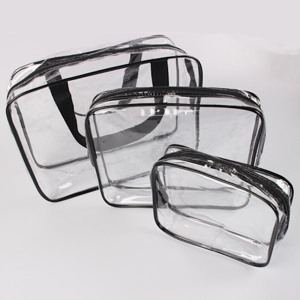 3 i 1 gaveposer Transparent PVC rejsetaske Vandtæt Multifun